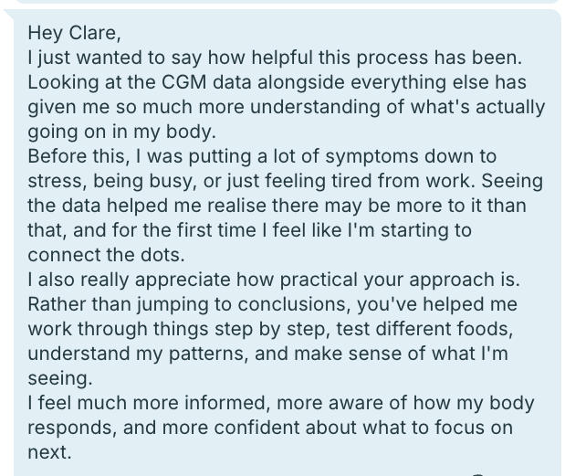 Client testimonial