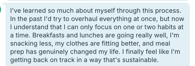 Client testimonial