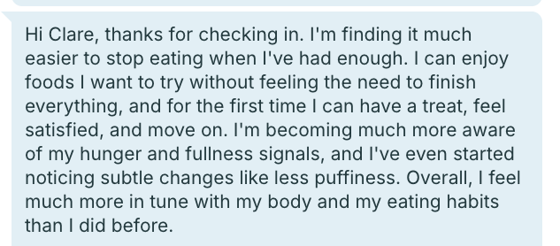 Client testimonial