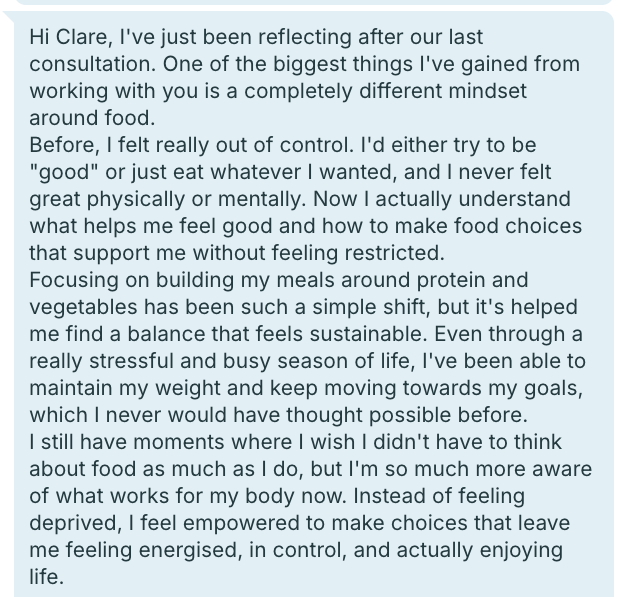 Client testimonial