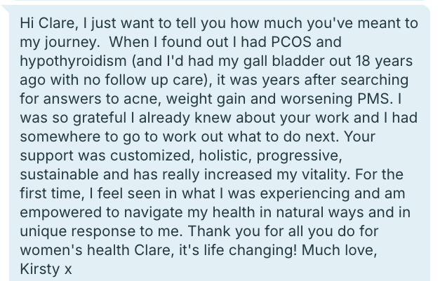 Client testimonial